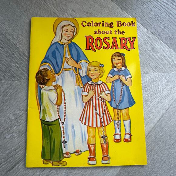 Vintage Coloring Book About the Rosary Catholic Book Publishing 1982 - Picture 1 of 9